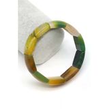 Yeşil Madagaskar Akik Doğal Taş Bileklik 15 X 23 Mm Özel Kesim