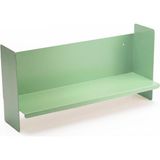 Yeşil Metal Duvar Rafı - Masa Üstü Kitaplık ve Çok Amaçlı Ofis Düzenleyici 21X50 cm - Çok Renkli