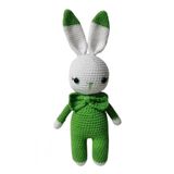 Yeşil Miniş Tavşan Uyku Arkadaşı Amigurumi Organik Oyuncak