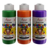 Yeşil-Mor-Turuncu Parmak Boyası 3'lü Set 3x120ml