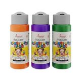 Yeşil, Mor, Turuncu Parmak Boyası 3'lü Set 3X60 ml - Ahşap