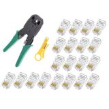 Yeşil Network Cat5 Cat6 Sıkma Pense + 50 Adet Cat5 Cat6 Jak