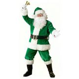 Yeşil Noel Baba Kostümü Yetişkin