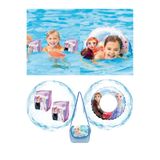 Yeşil Oyuncak (3-6 YAŞ) Frozen Elsa Taşıma Çantalı Çocuk Yüzme Şişme Kolluk Ve Can Simidi