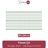 Yeşil Panel Çit Teli 50X250 Cm, Dayanıklı ve Estetik Bahçe Koruma Malzemesi - Seçenek 1