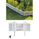 Yeşil Plastik Bahçe Çiti, Peyzaj Koruma Paneli, 4'lü, 2.36 Metre, Dekoratif Çiçek Çiti - Seçenek 1 - Ahşap