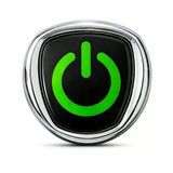Yeşil Power Logo Metal Araç Amblemi 3D Krom Çerçeveli Oto Panjur Bagaj Logo Arması