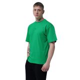 Yeşil Rahat Kesim%100 Pamuklu Basic Erkek Tişörtü Yeşil M