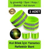 Yeşil Reflektör El Ayak Kol Bant Yansıtıcı Bandı Iş Güvenliği Görünürlük Koşu Yürüyüş Bisiklet - 1