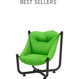 Yeşil Renk Metal Minderli Sandalye | Katlanabilir Dayanıklı Rahat Bahçe Balkon Kamp Kafe - Metal - Plastik - Oxford Kumaş