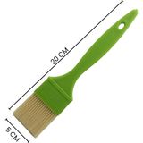 Yeşil Saplı Yumurta Fırçası 20X5 cm - Gri