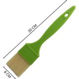 Yeşil Saplı Yumurta Fırçası 20X8CM - Gri