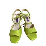 YEŞİL SİMLİ KELEBEK MODEL KADIN TANGO-DANS VE SALON AYAKKABISI 7,5 CM(11PONT) TOPUK BOYUNDA ENMODA (EU Ayakkabı Beden Sistemi, Yetişkin, Sayısal, Orta, 38)