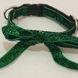 YEŞİL SİMLİ ŞERİTLİ SARKIK FİYONKLU 1 CM KİLİT TOKALI KEDİ TASMASI