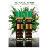 Yeşil Sprey Boya 200 Ml 2 Adet Südor Hızlı Kuruyan Renkli Profesyonel Canlı Renk Ahşap Plastik Demir Metal Porselen Cam