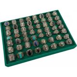 Yeşil Süet Kumaş Batırmalı Çekmece Içi Yüzük Tabla, Yerli Üretim - Ahşap - Seçenek 1