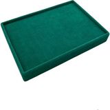 Yeşil Süet Yüzük Tablası 24/17,5 Cm, Şık ve Kullanışlı Tasarım - Ahşap Rengi - Seçenek 1