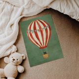 Yeşil Uçan Balon Çocuk Odası Duvar Posteri Çerçeveli Tablo Duvar Dekorasyonu - 30 x 40 - Çerçevesiz Poster