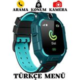 Yeşil ve Mavi Renkli Çocuk Akıllı Saatleri, Konum Takip Özelliği ile Güvenli Kullanım - Seçenek 1