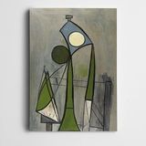 Yeşil Ve Mavi Soyut Dekoratif Kanvas Tablo 40 x 60 CM