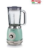 Yeşil Vintage Cam Blender 1000 Watt, Şık ve Güçlü Mutfak Aracı - Ahşap