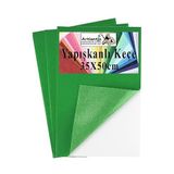 Yeşil Yapışkanlı Keçe 35X50 Cm 3 Adet 2.0 Mm Kendinden Yapışkanlı Renkli Hobi Keçesi Elişi Keçe Kumaşı Anasınıfı