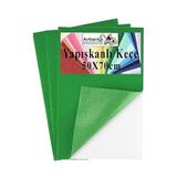Yeşil Yapışkanlı Keçe 50X70 Cm 3 Adet 2.0 Mm Kendinden Yapışkanlı Renkli Hobi Keçesi Elişi Keçe Kumaşı Anasınıfı