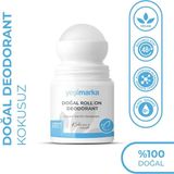 Yeşilmarka Doğal Deodorant Kokusuz 50 ml Erkek Kadın İçin %100 Doğal Roll-on