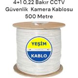 Yeşim 4+1 0,22 Cctv Bakır Güvenlik Kamera Kablosu 500 Metre