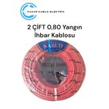 Yeşim Kablo 2x2x0.80 Mm+0.50 Yangın Alarm Kablosu 100 Metre