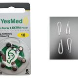 Yesmed 4 Adet Orta Standart Olan Kıvrılmış Hortum İşitme Cihazı