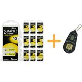 YesMed Duracell Activair 10 Numara Işitme Cihazı Pili (10 Paket x 6 Adet = 60 Adet Pil) + Hediye Işitme Cihazı Pil Ölçer, Yesmed