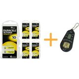 YesMed Duracell Activair 10 Numara Işitme Cihazı Pili (5 Paket x 6 Adet = 30 Adet Pil) + Hediye Işitme Cihazı Pil Ölçer, Yesmed