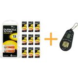 YesMed Duracell Activair 13 Numara Işitme Cihazı Pili (10 Paket x 6 Adet = 60 Adet Pil) + Hediye Işitme Cihazı Pil Ölçer, Yesmed