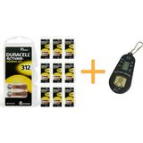YesMed Duracell Activair 312 Numara Işitme Cihazı Pili (10 Paket x 6 Adet = 60 Adet Pil) + Hediye Işitme Cihazı Pil Ölçer, Yesmed