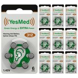 YesMed Extra 312 Numara İşitme Cihazı Pili (10 x 6 Adet = 60 Adet Pil)