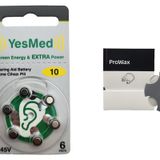 YesMed Extra Power 10 Numara İşitme Cihazı Pili (1 Paket = 6 Adet Pil) + HEDİYE ProWax Filtre