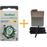 Yesmed Extra Power 10 Numara Işitme Cihazı Pili 1 Paket 6 Adet Pil + Yesmed Waxstop Filtre