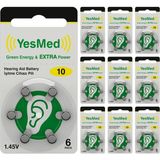 Yesmed Extra Power 10 Numara Işitme Cihazı Pili (10 Paket x 6 Adet = 60 Adet Pil) - Çok Renkli - 1 Adet