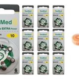 YesMed Extra Power 10 Numara İşitme Cihazı Pili (10 Paket x 6 Adet = 60 Adet Pil) + HEDİYE İşitme Cihazı Nem Alıcı Tablet