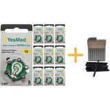 Yesmed Extra Power 10 Numara Işitme Cihazı Pili 10 Paket x 6 Adet 60 Adet Pil + Yesmed Waxstop Filtre