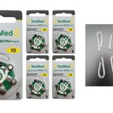 Yesmed Extra Power 10 Numara Işitme Cihazı Pili (5 Paket x 6 Adet = 30 Adet Pil) + Hediye Işitme Cihazı Hortumu (4 Adet, Orta-Standart Olan Kıvrılmış Hortum), Yesmed
