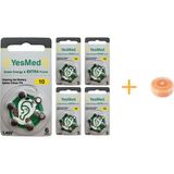 YesMed Extra Power 10 Numara İşitme Cihazı Pili (5 Paket x 6 Adet = 30 Adet Pil) + HEDİYE İşitme Cihazı Nem Alıcı Tablet