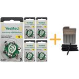 Yesmed Extra Power 10 Numara Işitme Cihazı Pili 5 Paket x 6 Adet 30 Adet Pil + Yesmed Waxstop Filtre