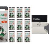 YesMed Extra Power 13 Numara İşitme Cihazı Pili (10 Paket x 6 Adet = 60 Adet Pil) + HEDİYE ProWax Filtre
