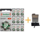 Yesmed Extra Power 13 Numara Işitme Cihazı Pili 10 Paket x 6 Adet 60 Adet Pil + Yesmed Waxstop Filtre