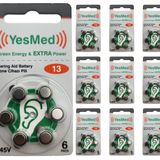 YesMed Extra Power 13 Numara İşitme Cihazı Pili (5 Paket x 6 Adet = 30 Adet Pil) + HEDİYE ProWax miniFit Filtre