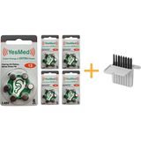 Yesmed Extra Power 13 Numara Işitme Cihazı Pili (5 Paket x 6 Adet = 30 Adet Pil) + Işitme Cihazı Filtresi Gri Paket