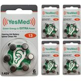 Yesmed Extra Power 13 Numara Işitme Cihazı Pili (5 Paket x 6 Adet = 30 Adet Pil)
