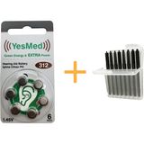 Yesmed Extra Power 312 Numara Işitme Cihazı Pili (1 Paket = 6 Adet Pil + Işitme Cihazı Filtresi Şeffaf Paket